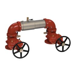 Stainless Steel Double Check Valve Assembly Backflow Preventer, OSY Shutoff Valves, N Pattern