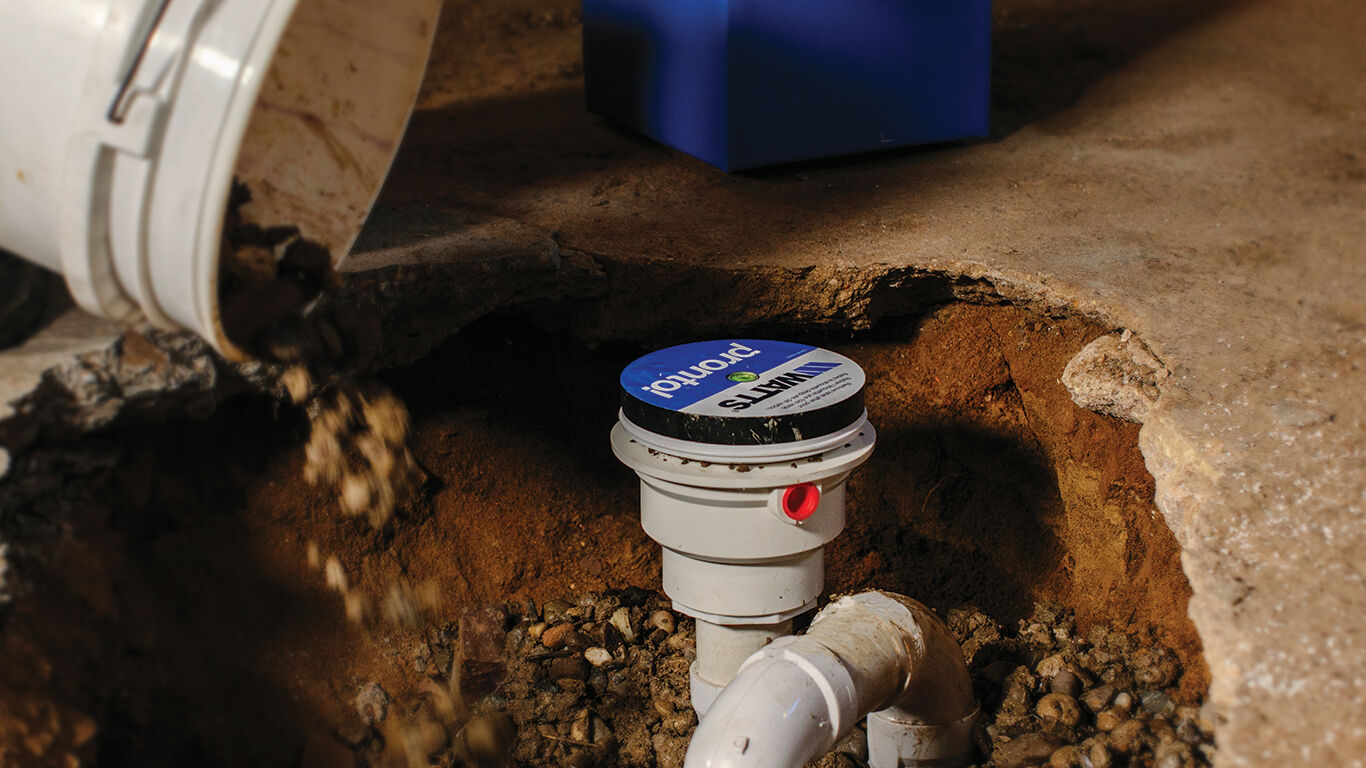 The installation of a Pronto drain