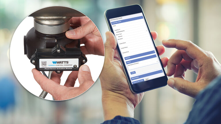 a close up of a QR code on a product and the details page that the QR code opens. 